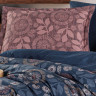 Постельное белье Hobby Premium Sateen Fiorella синий-бронза евро 