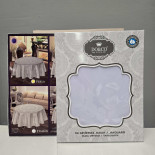 Скатерть Masali жаккардовая круглая D - 160 см белая