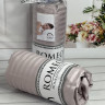 Простынь страйп - сатин Romeo Home 180x200+30 см с наволочками лилово - пудровая