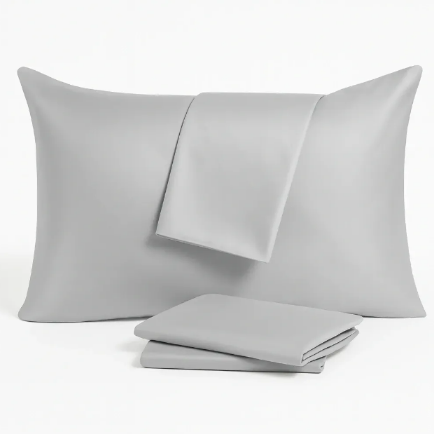 Наволочка U-tek Home Сатин Boston Soft Grey 70х70 см