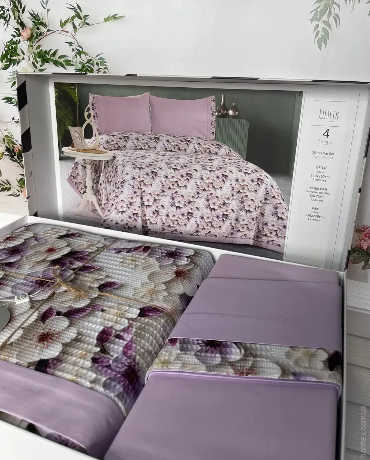Постільна білизна Romeo Home з вафельним піке - покривалом Onyx євро