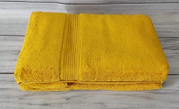Набір махрових рушників Soft Cotton Lana з 2 шт (50х90 см + 75х150 см) жовтий