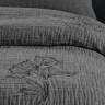 Постельное белье La Maison Foren Charcoal из муслина евро с вышивкой Постельное белье La Maison Foren Charcoal из муслина евро с вышивкой