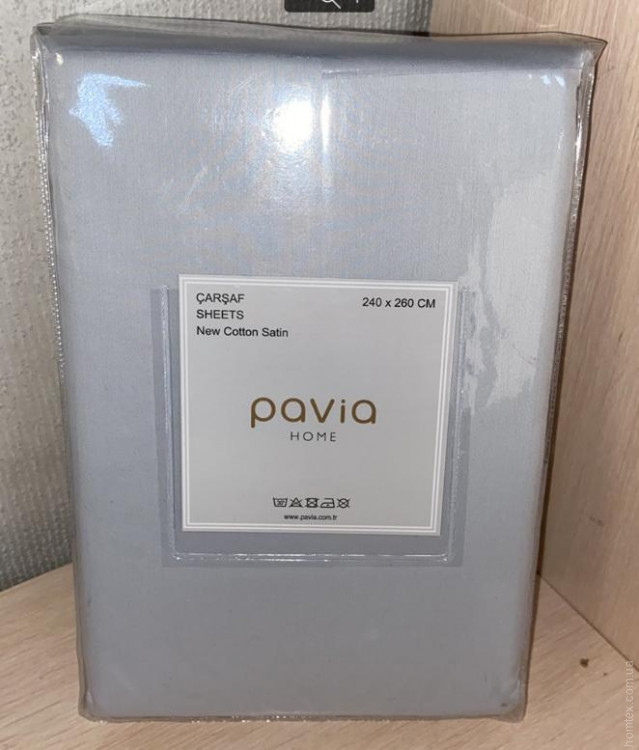 Простирадло Pavia Saten 5 Gri 240x260 см