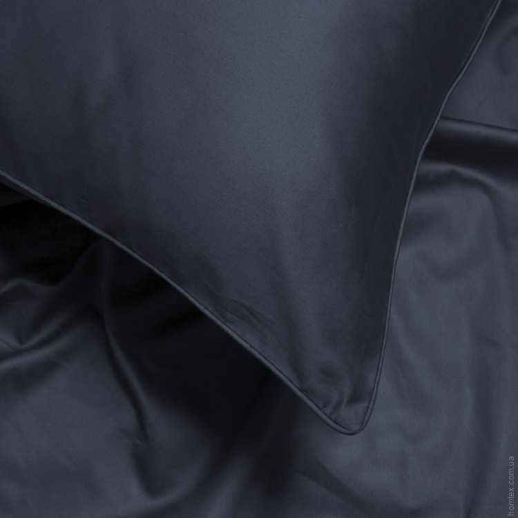 Простирадло на гумці з наволочками Penelope - Lia lacivert синій 180x200 + 50x70 см (2 шт.)