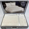 Покрывало жаккардовое с кружевом 260x260 см KC Home Vendy Krem