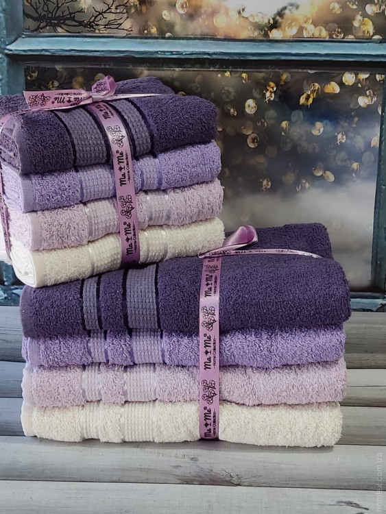 Набір махрових рушників Mame з 6-ти штук 70х140 см, модель 16 Набір махрових рушників Mame з 6-ти штук 70х140 см, модель 16