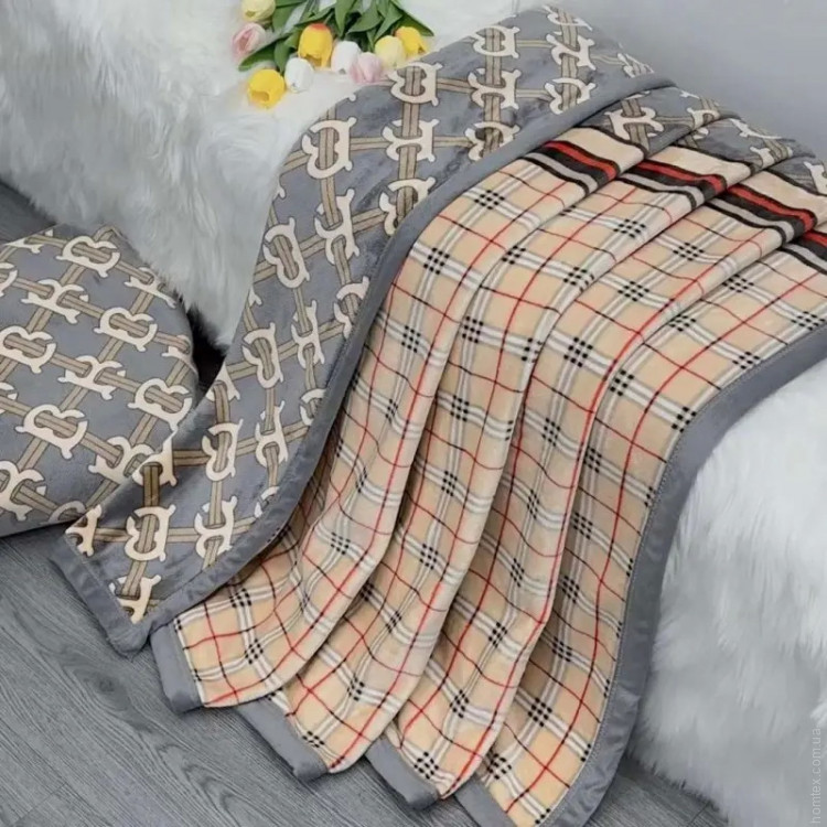 Плед велюровый двуслойный Home Textile 965181 200x230 см