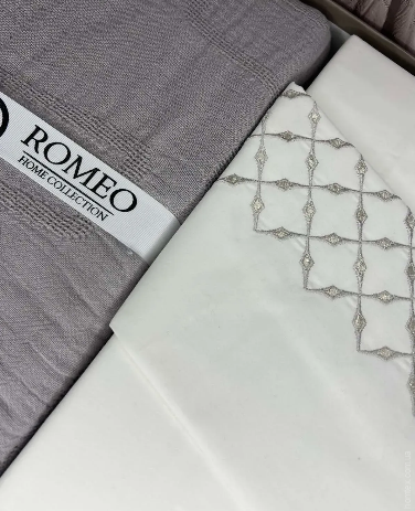 Постельное белье Romeo Home муслин с пике - покрывалом Muse евро