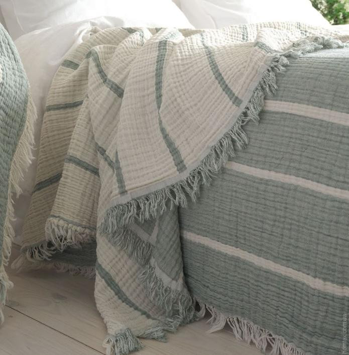 Муслиновое покрывало La Modno Pearl Green 170x240 см
