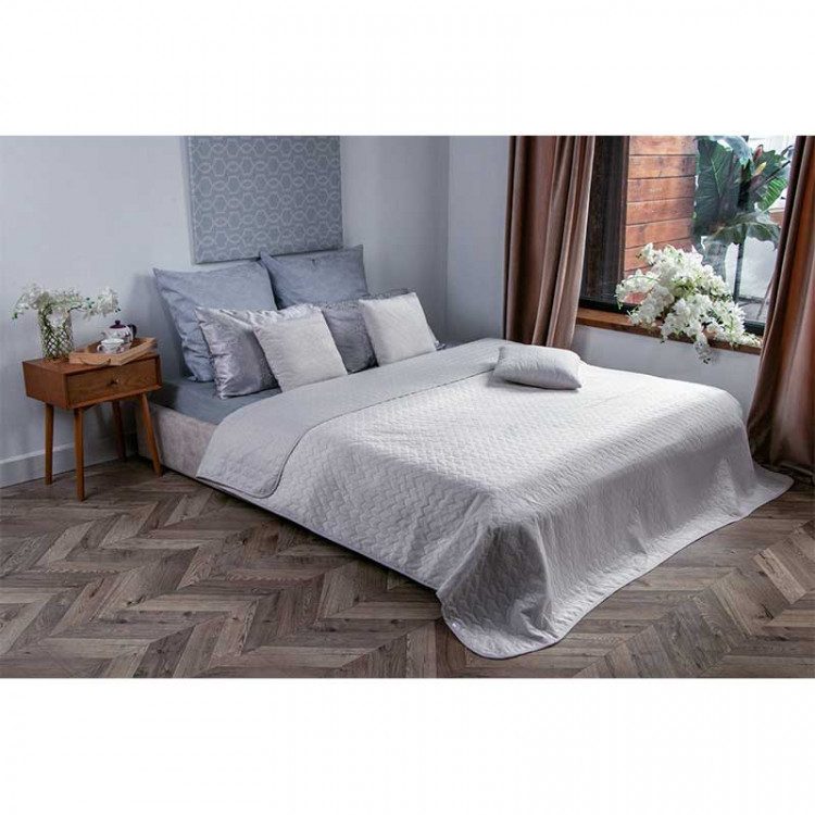 Декоративне покривало Руно VeLour 180x220 см Ice