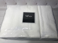 Набор махровых полотенец из 3 шт. 30х50 см. + 50х90 см.+ 75х150 см. Soft cotton MICRO COTTON белый
