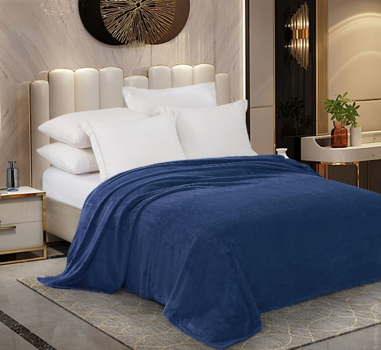 Плед Флисовый Love you Синий 150х200 см Плед Флісовий Love you Синій 200х220 см