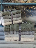 Набір махрових рушників Mame з 6-ти штук 70х140 см, модель 17 Набір махрових рушників Mame з 6-ти штук 70х140 см, модель 17