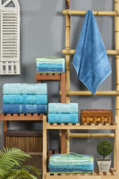 Набір бамбукових рушників Agac Bamboo (світло-сині, блакитні) 50х90 см.