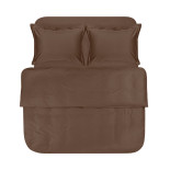 Постельное белье Lotus Home сатин Dakota Modern шоколодное семейный