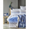 Набор постельное белье с пледом Karaca Home Lapis 2018-1 Indigo евро