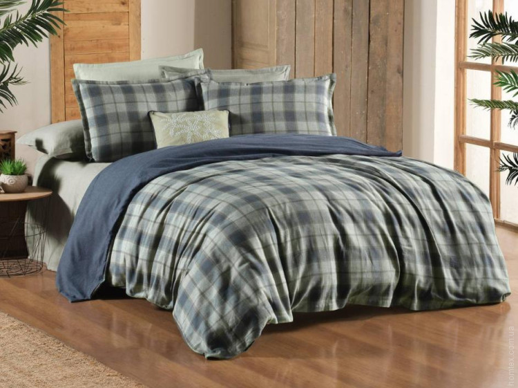 Постельное белье Sarev Flannel Prime Collection Kinross V1 haki евро Постельное белье Sarev Flannel Prime Collection Kinross V1 haki евро
