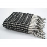 Полотенце махровое Barine Curly Bath Towel ecru-black кремово-черный 90x170 см
