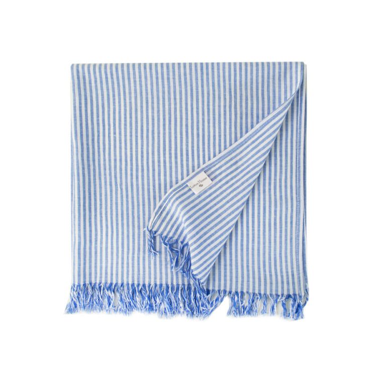 Полотенце Lotus Home Pestemal Argosa stripe blue синий 85х175 см