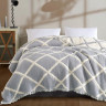 Муслиновое покрывало Moss Home 230x250 см Ромбы крем - серый