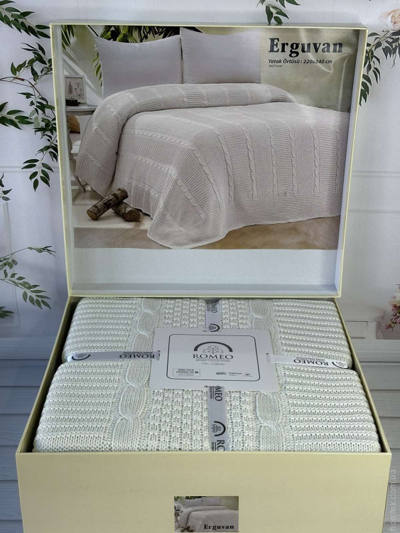 Плед акриловий Romeo Home Erguvan cream кремовий 220х240 см