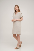 Платье льняное короткое SoundSleep Linen натуральное (размер S)