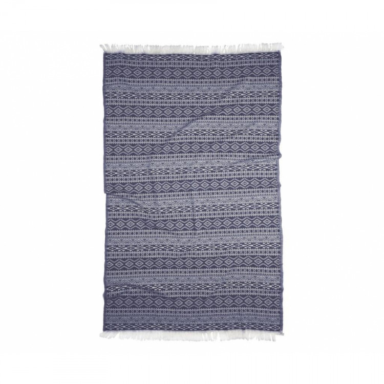 Полотенце Barine Pestemal - Nordic indigo синее 90х160 см