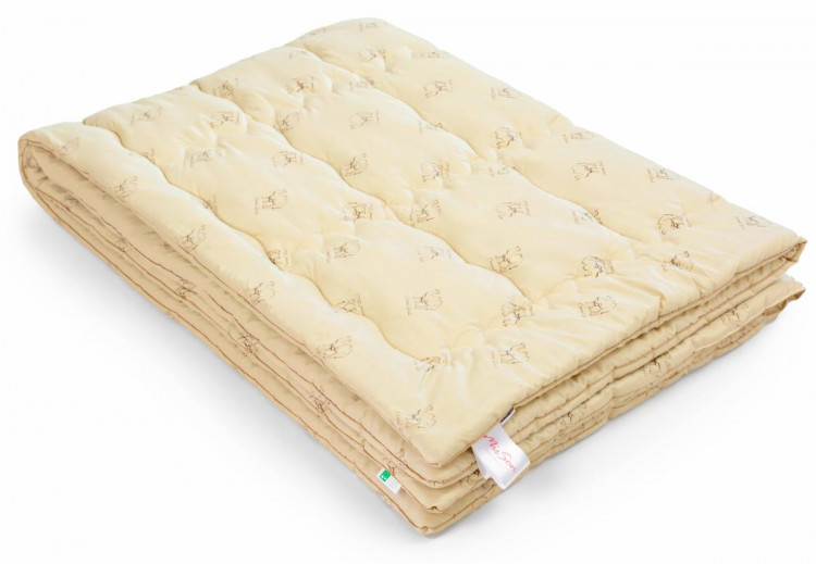 Одеяло шерстяное Mirson Зимнее Hand Made Чехол Тик Camel 110x140 см, №175