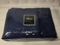 Набор махровых полотенец из 3 шт. 30х50 см. + 50х90 см.+ 75х150 см. Soft cotton MICRO COTTON синий