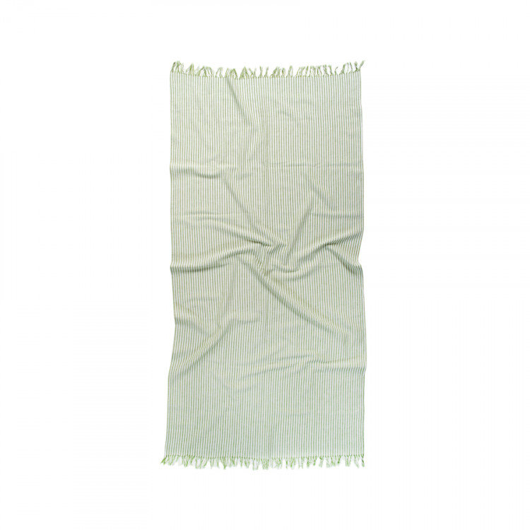 Полотенце Lotus Home Pestemal Argosa stripe green зеленый 85х175 см