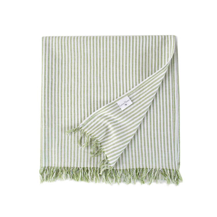 Полотенце Lotus Home Pestemal Argosa stripe green зеленый 85х175 см