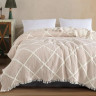 Муслиновое покрывало Moss Home 230x250 см Ромбы крем - пудра