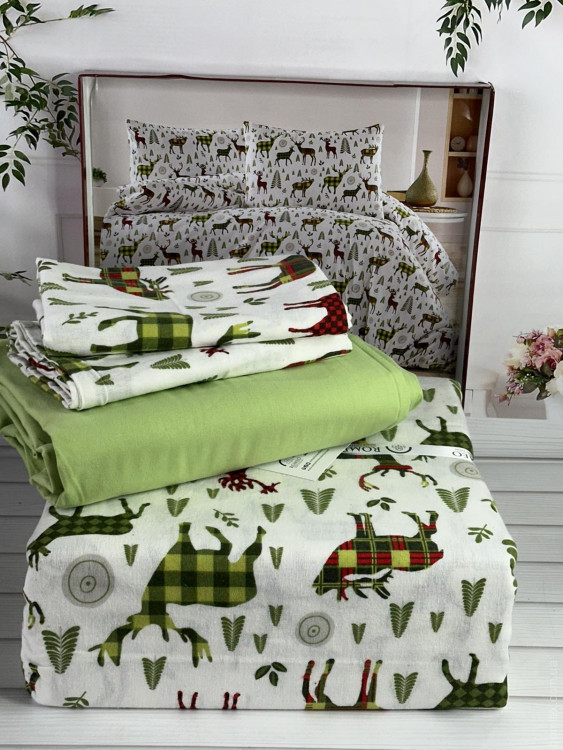 Постільна білизна Romeo Home фланель євро модель 6