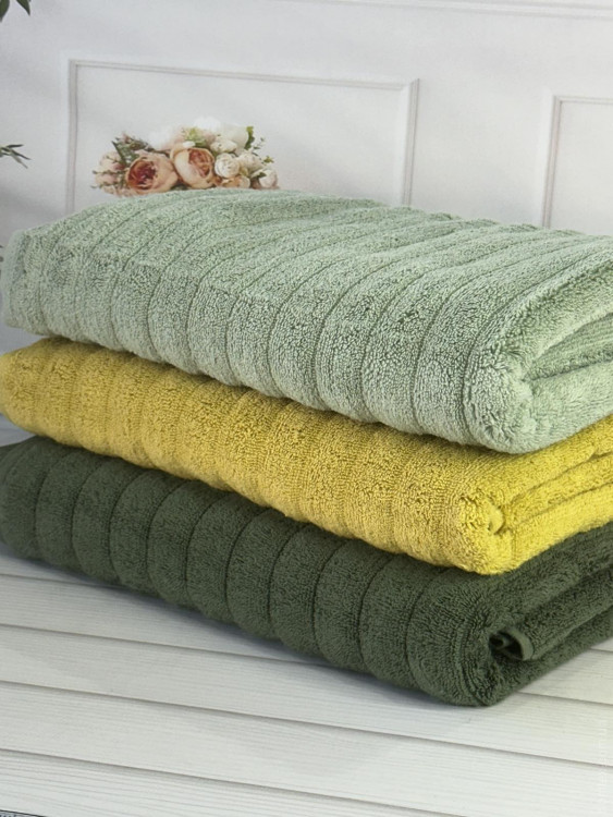 Набір махрових рушників Sweet Dreams Royal-Yesil із 3-х штук 50х90 см