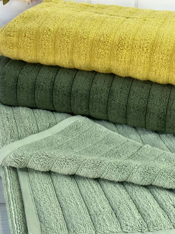 Набор махровых полотенец Sweet Dreams Royal-Yesil (зеленый) из 3-х штук 50х90 см