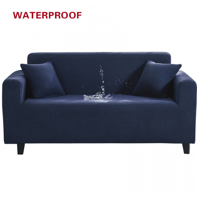 Чехол на 4х местный диван водоотталкивающий Homytex синий