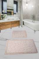 Набор ковриков для ванной комнаты Diva Tas Kivircik Cream 60x100+50x60 см