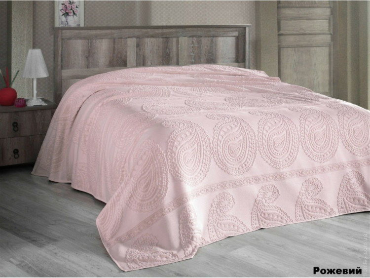 Махровая простынь Arya Misley розовая 160x220 см