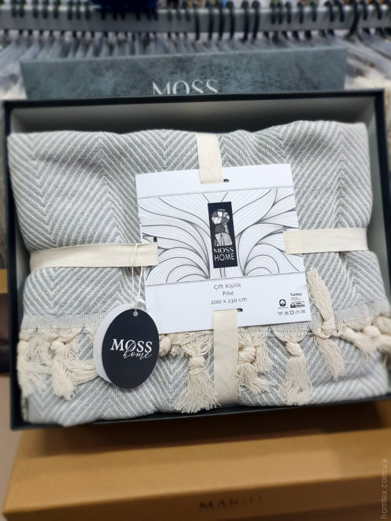 Покривало бавовняне Moss Home 200x230 см модель1