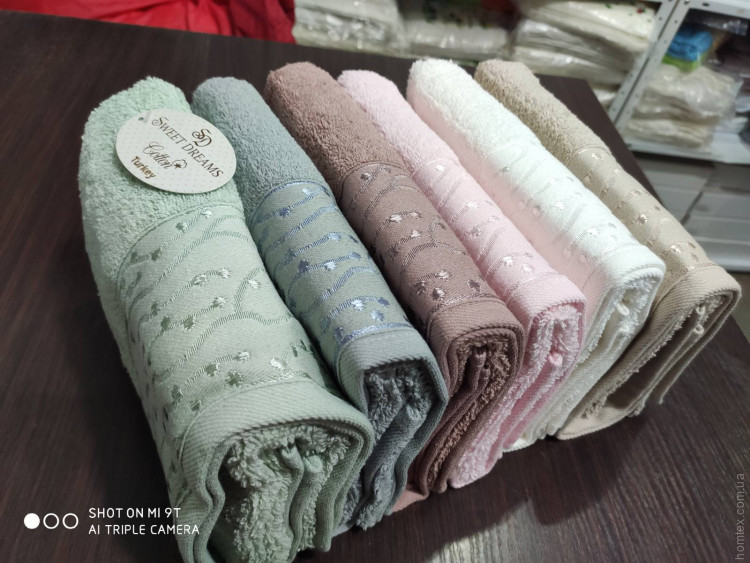 Набор махровых полотенец Sweet dreams Visne из 6 шт. 50x90 см