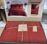 Постільна білизна Limasso Bassin Vintage з вафельною фактурою Cinnemon Stix євро