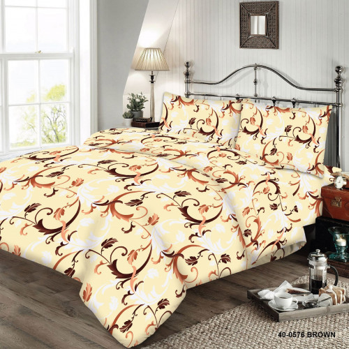 Постельное белье Zastelli 40-0576 Brown бязь Gold евро