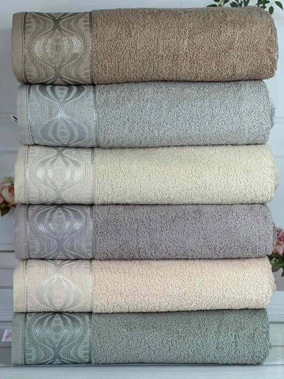 Набір махрових рушників Durul havlu із 6 шт. 70х140 см, модель 18