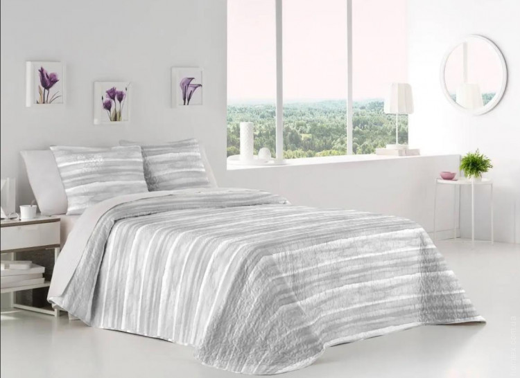 Покривало Antilo Tristan gris 250x270 см з наволочками 50х70 см