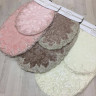 Набор овальных ковриков для ванной Estima lux krem (68х115 см + 57х80 см)