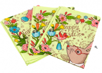 Набір рушників Руно Пасхальний зайчик салатовий 45х60 см з 3 шт.