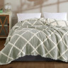 Муслиновое покрывало Moss Home 230x250 см Ромбы крем - мятный
