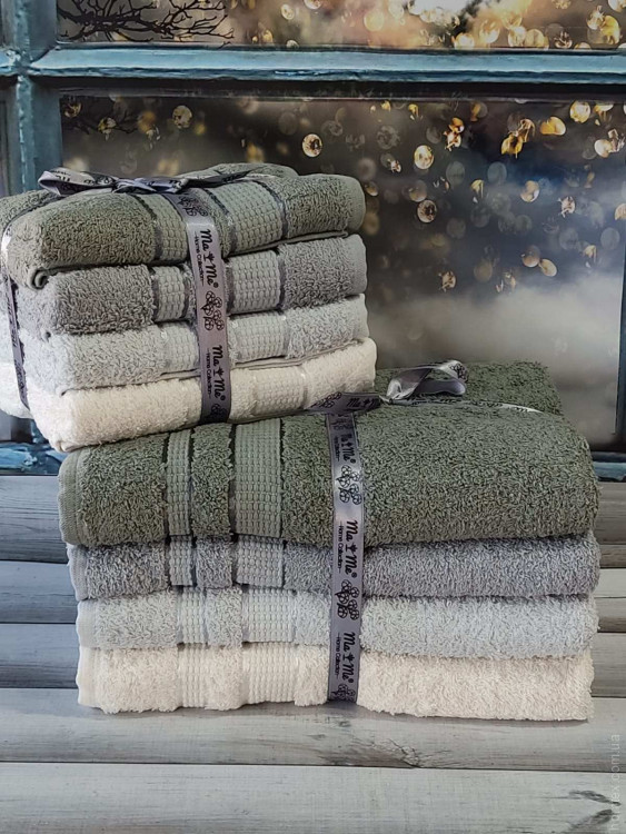 Набір махрових рушників Mame з 6-ти штук 50х90 см, модель 17 Набір махрових рушників Mame з 6-ти штук 50х90 см, модель 17