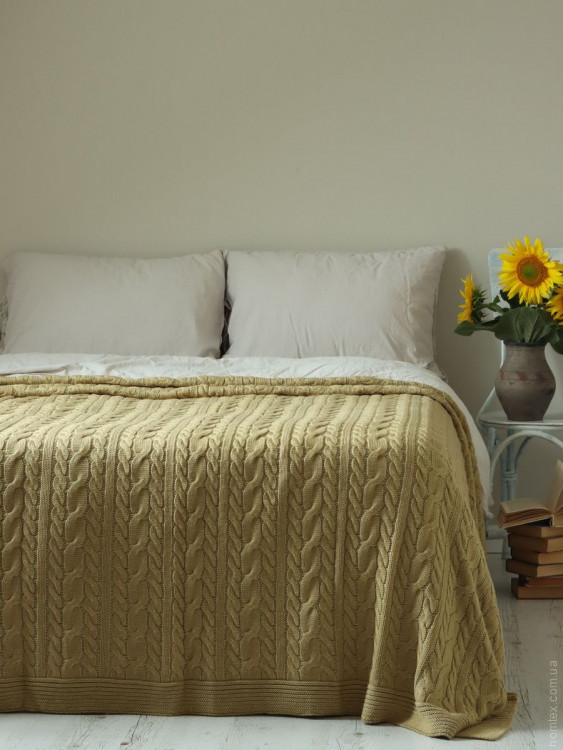 Плед La Modno Genova Natural Mustard 220x240 см